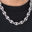 Load image into Gallery viewer, 12mm Diamond Link Chain in White Gold