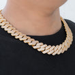 Load image into Gallery viewer, Prong Cuban Link Chain (19mm) in Yellow Gold