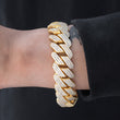 Load image into Gallery viewer, Prong Cuban Link Bracelet (19mm) in Yellow Gold