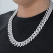 Load image into Gallery viewer, Prong Cuban Link Chain (19mm) in White Gold