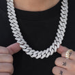 Load image into Gallery viewer, Prong Cuban Link Chain (19mm) in White Gold
