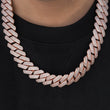 Load image into Gallery viewer, Prong Cuban Link Chain (19mm) in Rose Gold
