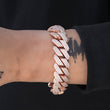 Load image into Gallery viewer, Prong Cuban Link Bracelet (19mm) in Rose Gold