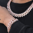 Load image into Gallery viewer, Prong Cuban Link Bracelet (19mm) in Rose Gold