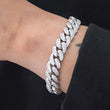 Load image into Gallery viewer, Miami Cuban Link Bracelet (12mm) in White Gold