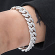 Load image into Gallery viewer, Miami Cuban Link Bracelet (12mm) in White Gold