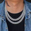 Load image into Gallery viewer, BUNDLE - Miami Cuban Link Chain (12mm) 2PCS in White Gold