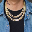 Load image into Gallery viewer, BUNDLE - Miami Cuban Link Chain (12mm) 2PCS in Yellow Gold