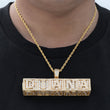 Load image into Gallery viewer, Custom Solid Baby Block Letters Necklace