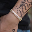 Load image into Gallery viewer, Women's Diamond Cuban Link Bracelet (10mm) in Yellow Gold DRMD Jewelry