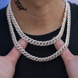 Load image into Gallery viewer, Women's Diamond Cuban Link Choker (10mm) in Rose/White Gold DRMD Jewelry