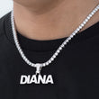 Load image into Gallery viewer, Custom Solid Block Letter Name Necklaces