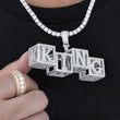 Load image into Gallery viewer, Custom Baby Hollow Block Letters Necklaces