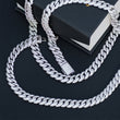 Load image into Gallery viewer, Women's Diamond Cuban Link Choker (10mm) in White Gold DRMD Jewelry