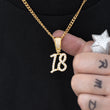 Load image into Gallery viewer, Custom Brush Paint Font Number Necklace