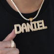 Load image into Gallery viewer, Custom Double Crowned Letters Necklace