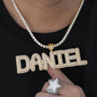 Load image into Gallery viewer, Custom Double Crowned Letters Necklace