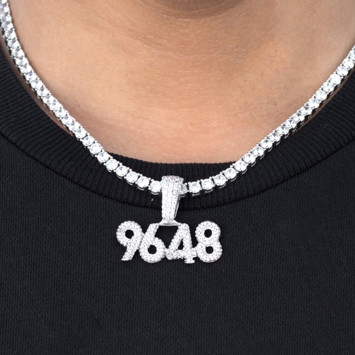 Custom Bubble Number Necklaces