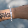 Load image into Gallery viewer, Iced Spiked Bracelet in White Yellow Rose Gold DRMD Jewelry