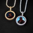 Load image into Gallery viewer, Diamond Custom Baguette Picture Photo Pendant Necklace In White Yellow Rose Gold DRMD Jewelry
