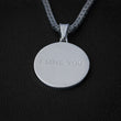 Load image into Gallery viewer, Diamond Custom Round Photo Picture Necklace In White Yellow Rose Gold DRMD Jewelry