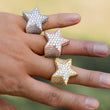 Load image into Gallery viewer, Diamond Five Star Ring in White Yellow Rose Gold DRMD Jewelry