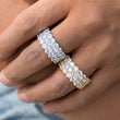 Load image into Gallery viewer, Diamond 3 Rows Eternity Ring in White Yellow Gold DRMD Jewelry