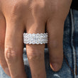 Load image into Gallery viewer, Diamond 3 Rows Eternity Ring in White Yellow Gold DRMD Jewelry