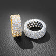 Load image into Gallery viewer, Diamond 3 Rows Eternity Ring in White Yellow Gold DRMD Jewelry