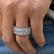 Load image into Gallery viewer, Diamond Double Row Eternity Ring in White Yellow Gold DRMD Jewelry