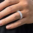 Load image into Gallery viewer, Baguette Eternity Ring in White Yellow Gold DRMD Jewelry