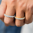 Load image into Gallery viewer, Single Row Eternity Ring Ring in White Yellow Gold DRMD Jewelry