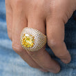 Load image into Gallery viewer, Clustered Iced Band Ring Ring in White Yellow Gold DRMD Jewelry