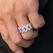 Load image into Gallery viewer, Diamond Prond Cuban Link Ring Ring in White Yellow Gold DRMD Jewelry