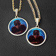 Load image into Gallery viewer, Custom Small Solid Block Round Picture Photo Necklace