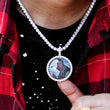 Load image into Gallery viewer, Diamond Custom 3D Meorial Picture Necklace In White Yellow Rose Gold DRMD Jewelry