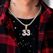 Load image into Gallery viewer, Custom 2 Layer Luxury Number Necklace