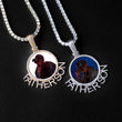 Load image into Gallery viewer, Diamond Custom Memorial Letter Picture Photo Necklace In White Yellow Rose Gold DRMD Jewelry