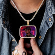 Load image into Gallery viewer, Diamond Custom Rectangle Picture Photo Pendant Necklace In White Yellow Rose Gold DRMD Jewelry