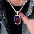 Load image into Gallery viewer, Diamond Custom Rectangle Picture Photo Necklace In White Yellow Rose Gold DRMD Jewelry