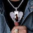 Load image into Gallery viewer, Diamond Custom Angel Wings Photo Picture Necklace In White Yellow Rose Gold DRMD Jewelry