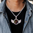Load image into Gallery viewer, Diamond Custom Picture Pendant with Angel Wings Photo Necklace In White Yellow Rose Gold DRMD Jewelry