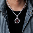 Load image into Gallery viewer, Diamond Spinning Two-Faced Custom Picture Photo Pendant Necklace In White Yellow Rose Gold DRMD Jewelry