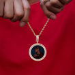 Load image into Gallery viewer, Diamond Custom Baguette Picture Photo Pendant Necklace In White Yellow Rose Gold DRMD Jewelry