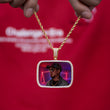 Load image into Gallery viewer, Diamond Custom Rectangle Picture Photo Pendant Necklace In White Yellow Rose Gold DRMD Jewelry