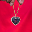 Load image into Gallery viewer, Diamond Custom 3D Meorial Picture Necklace In White Yellow Rose Gold DRMD Jewelry
