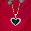 Load image into Gallery viewer, Diamond Custom Heart Picture Photo Necklaces In White Yellow Rose Gold DRMD Jewelry