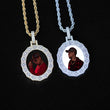 Load image into Gallery viewer, Diamond Custom Oval Photo Picture Necklace In White Yellow Rose Gold DRMD Jewelry
