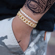Load image into Gallery viewer, BUNDLE - 5mm Round Cut Tennis Bracelet +12mm Diamond Miami Cuban Link Bracelet
