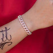 Load image into Gallery viewer, Women's Diamond Cuban Link Bracelet (10mm) in Rose Gold DRMD Jewelry